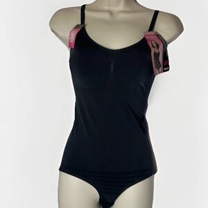 NEW MAIDENFORM FLEXEES FITSENSE ALL-IN-ONE SHAPING Shapeware BODYBRIEFER Black L